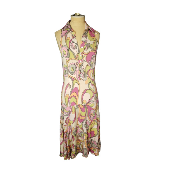 United Colors of Benetton Vintage Mod Retro Dress Size Small